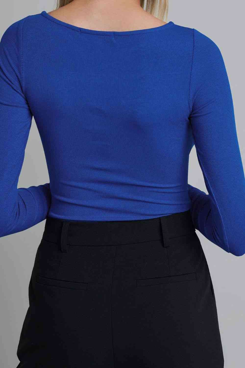 Kayla Ribbed Long Sleeve Bodysuit